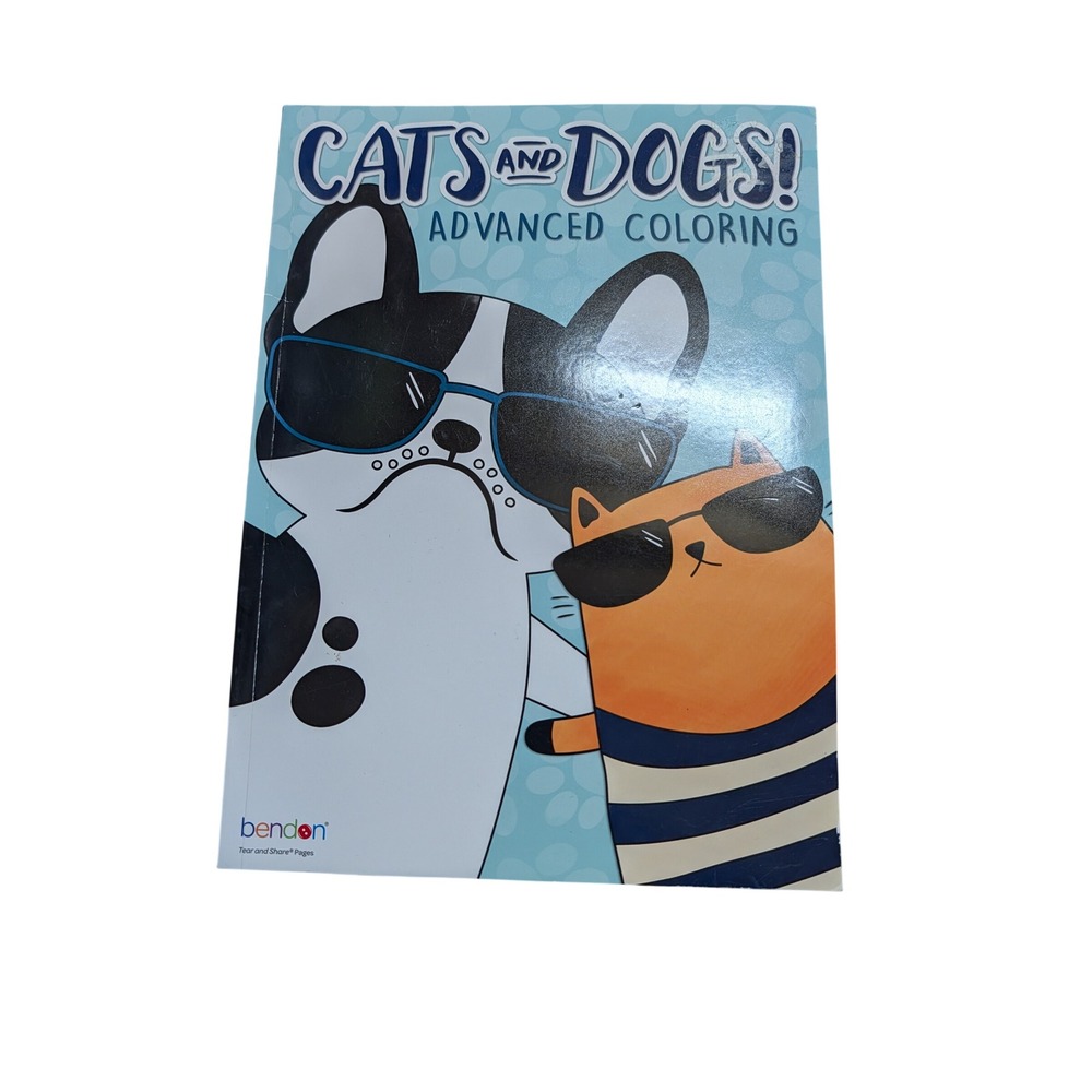 Bendon Cats and Dogs Coloring Book Unisex OS Blue New Tear and Share 40 Pages